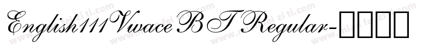 English111VwaceBT Regular字体转换